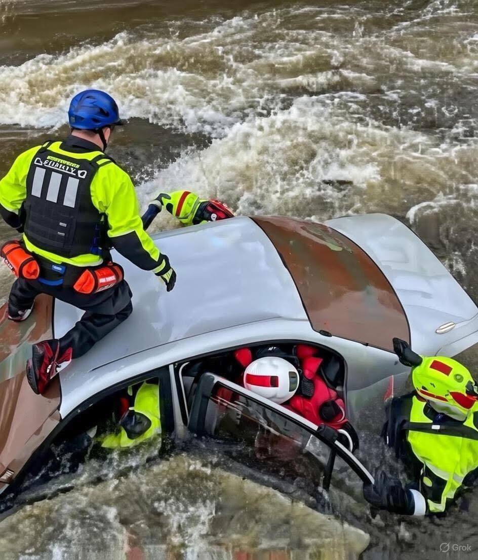 Family found in car in river they were with their m…See details