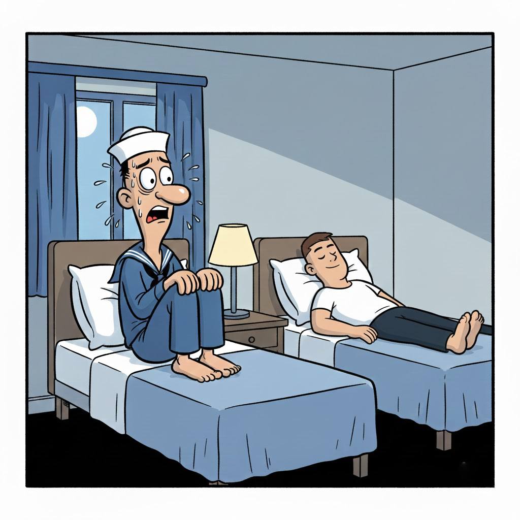 A Marine pulled into a little town to find a hotel