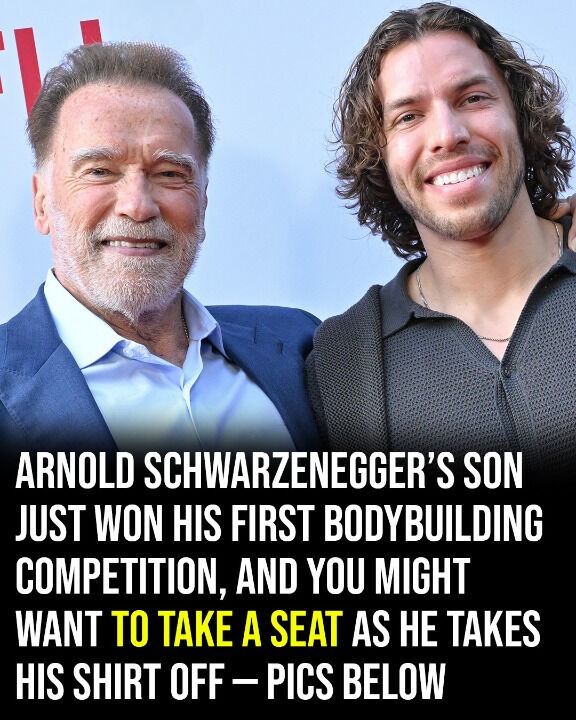 Arnold Schwarzeneggerโs son has claimed victory in his first bodybuilding competition, with the striking photos from the event quickly drawing widespread attention.