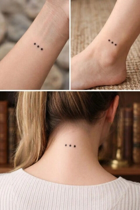 “The Story and Symbolism of the Three-Dot Tattoo Explained!”