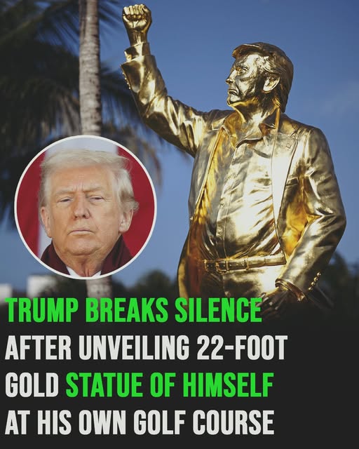 Donald Trump Addresses Buzz Surrounding 22-Foot Statue at His Golf Club