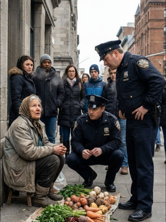 Officers Let an Elderly Woman Selling Vegetables Go—Until One Took a Closer Look