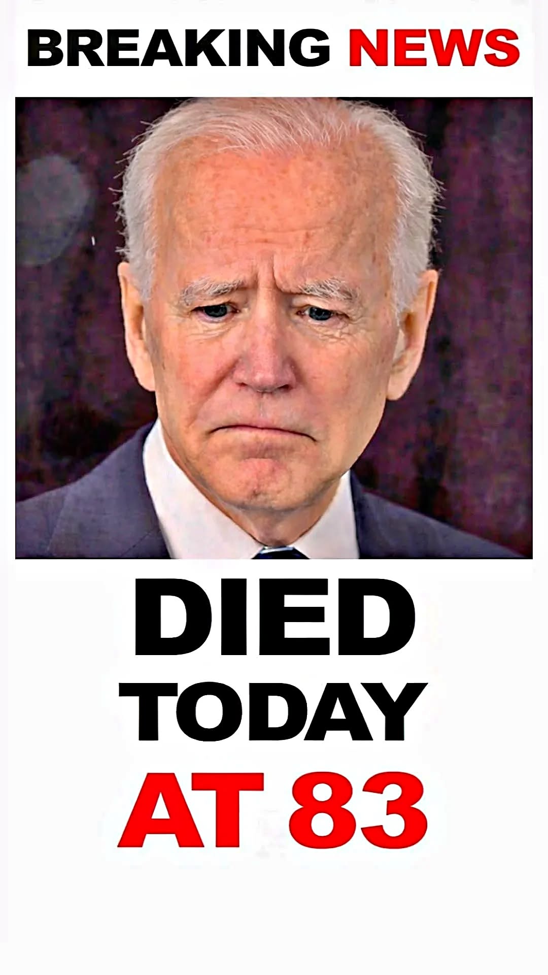 Our thoughts and prayers go out to Joe Biden