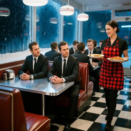 “Waitress Gives 15 Billionaires Refuge During Snowstorm, Finds 135 Luxury Cars Outside Her Diner the Next Morning!”