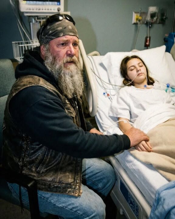 For six months, a biker came to see my comatose daughter every single day โ and then I discovered the astonishing secret he had been hiding all along!