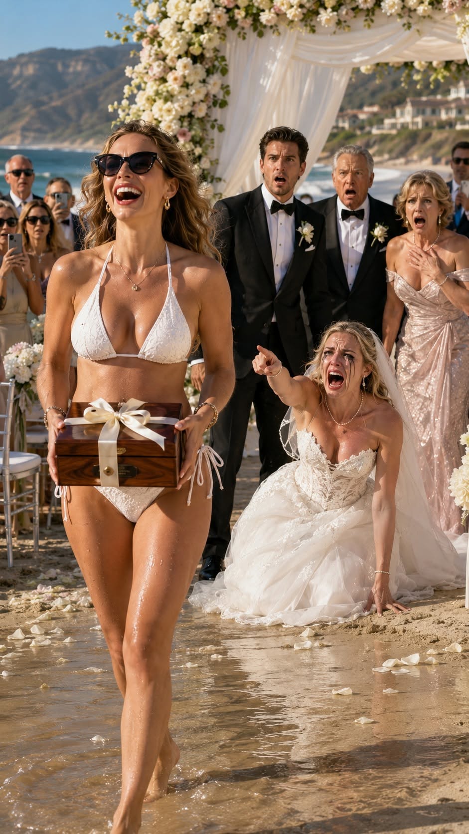 Before my sister’s wedding, my parents gave me five conditions. “Do all of them, and we’ll let you come.” I smiled, booked a beach vacation to Malibu and mailed one last gift. As my sister opened it in front of hundreds of guests, she screamed in terror…