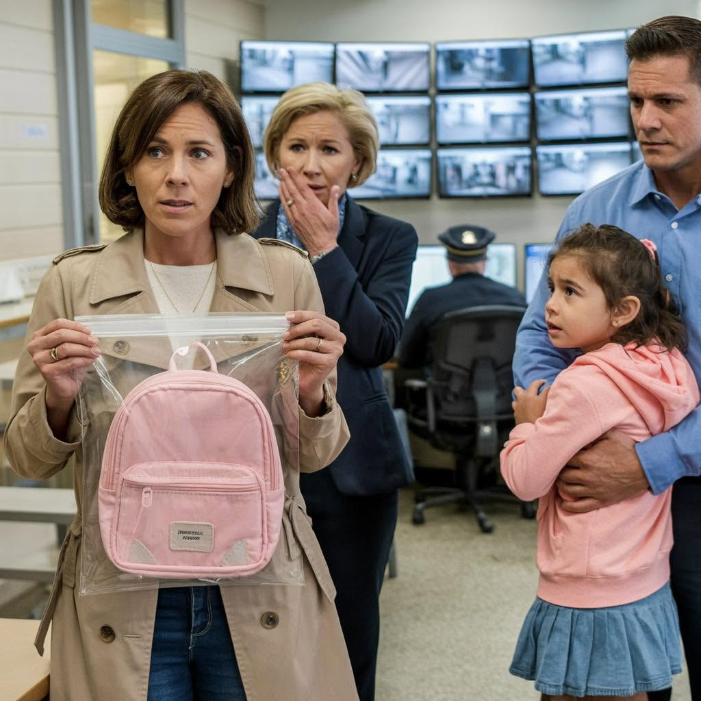 Stitched Into Her Backpack