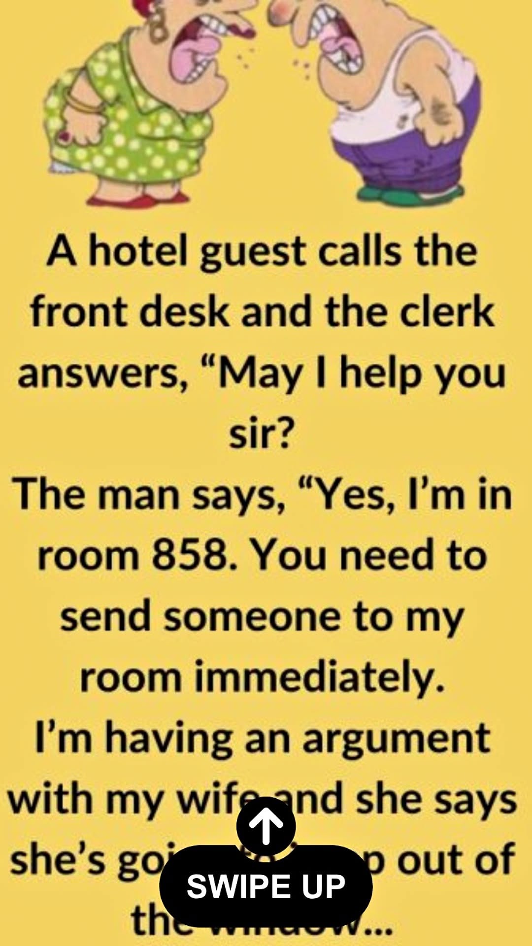 Story: A hotel guest calls the front desk