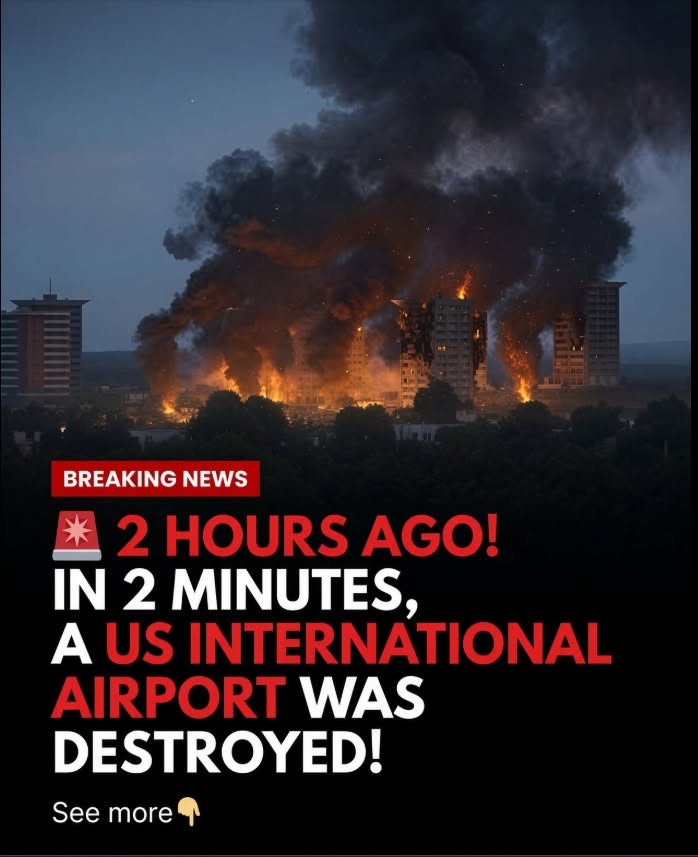2 hours ago! In 2 minutes, a US international airport was completely destroyed!