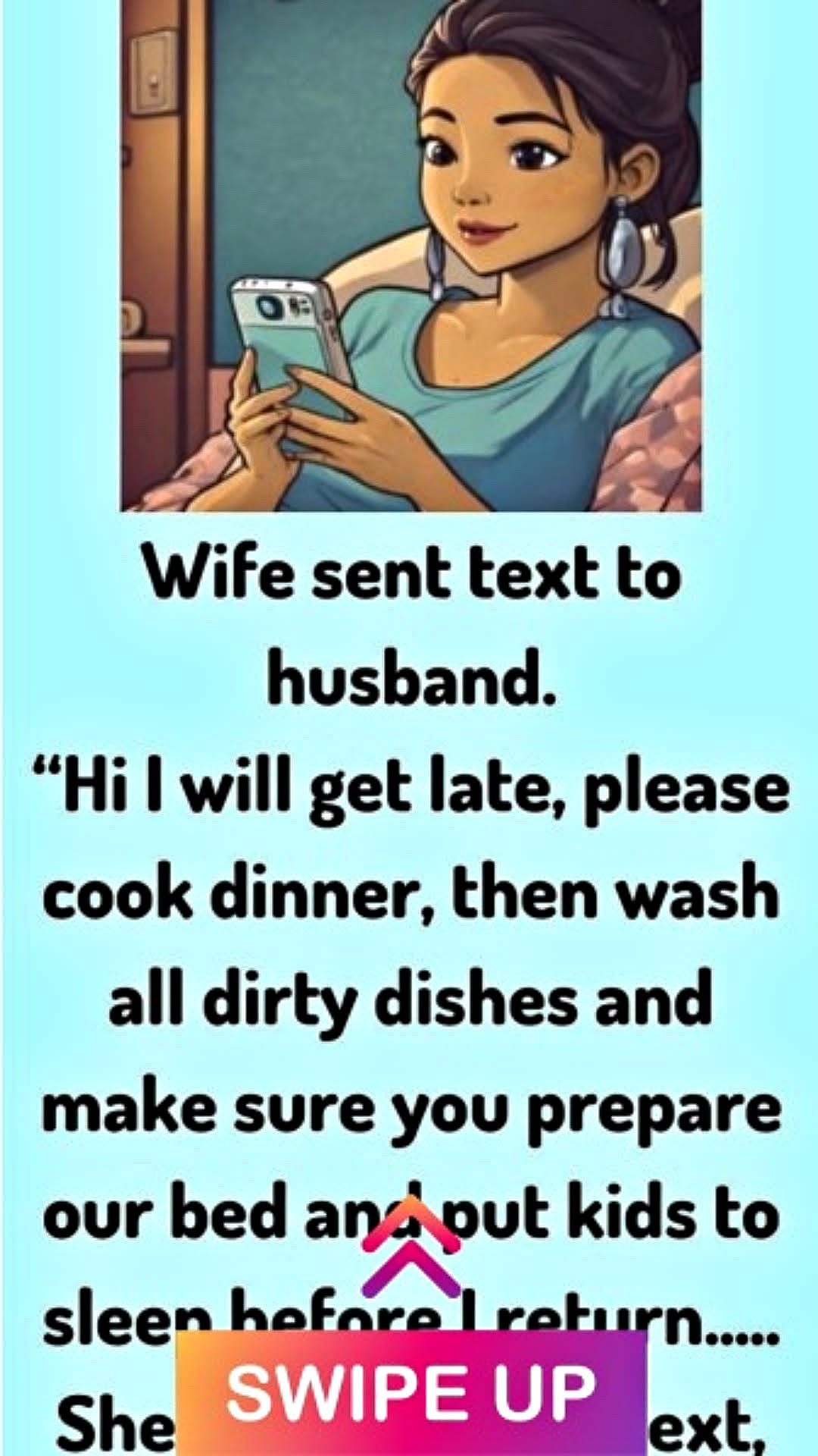 Story: Wife sent text to husbandd